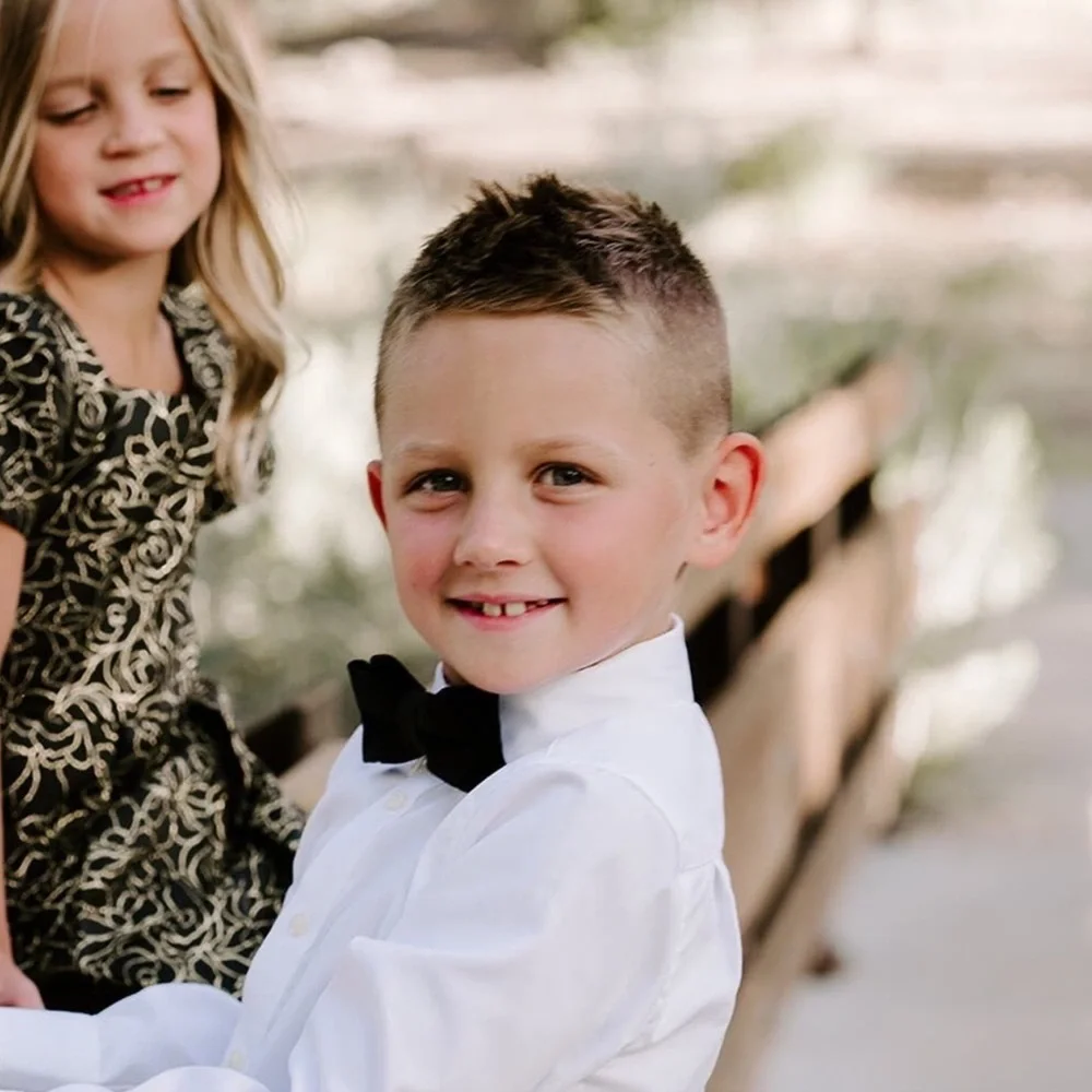 NORDSTROM FAMILY MOMENTS BOYS VELVET PRE-TIED BOW TIE BLACK OS ADJUSTABLE NWT